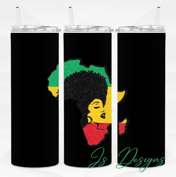 Black history month 20 oz skinny tumbler - Picture 1 of 1